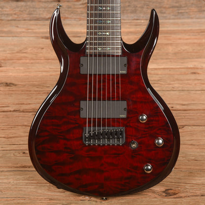 Schecter Hellraiser Devil 8 Transparent Red 2009 Electric Guitars / Solid Body