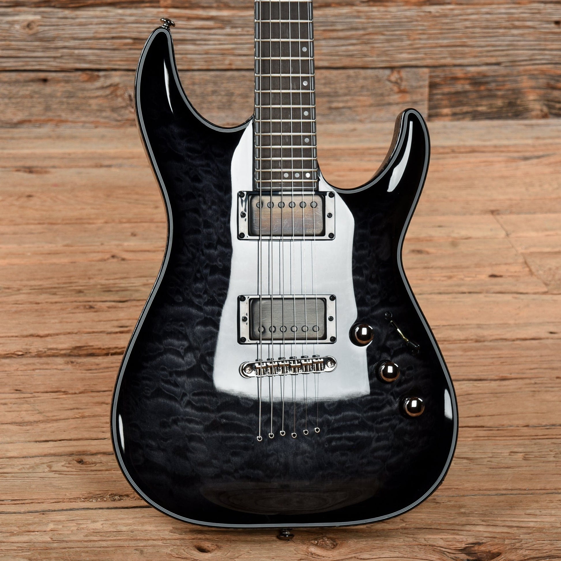 Schecter Hellraiser Hybrid C-1 Transparent Black 2022 Electric Guitars / Solid Body