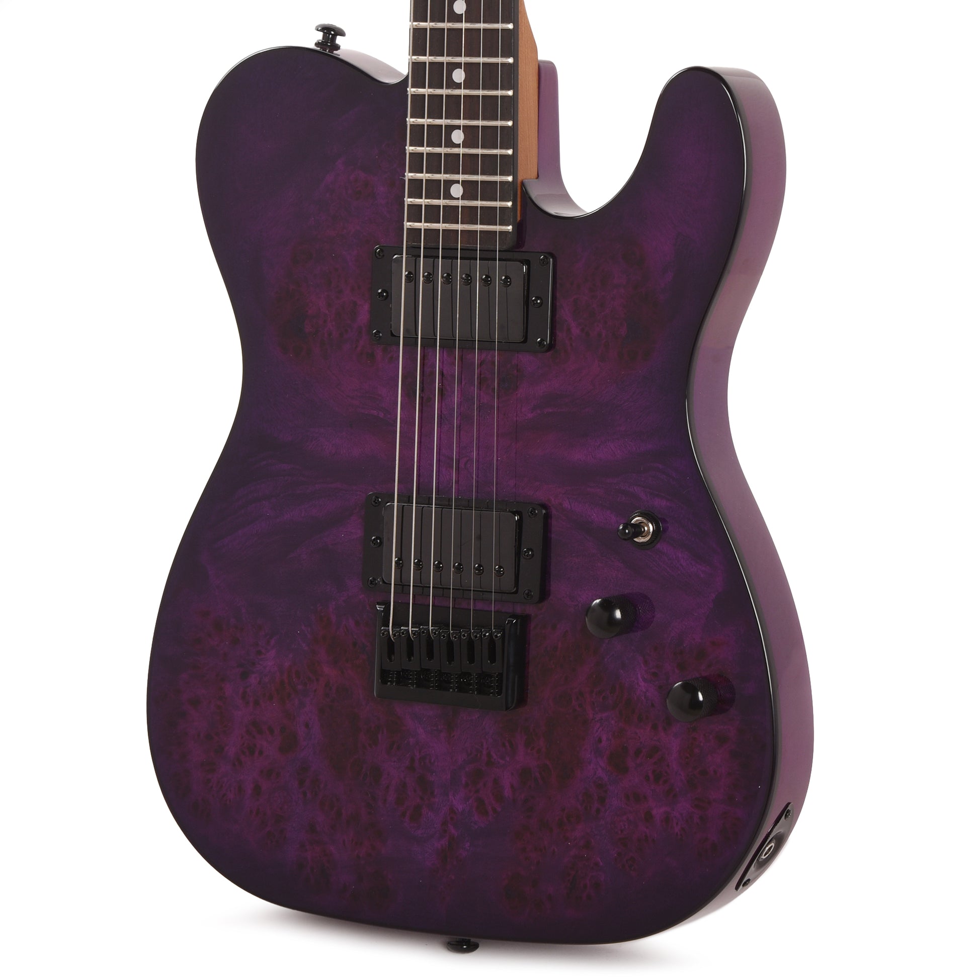 Schecter PT Standard Electric Guitar Purple Burst Burl Electric Guitars / Solid Body