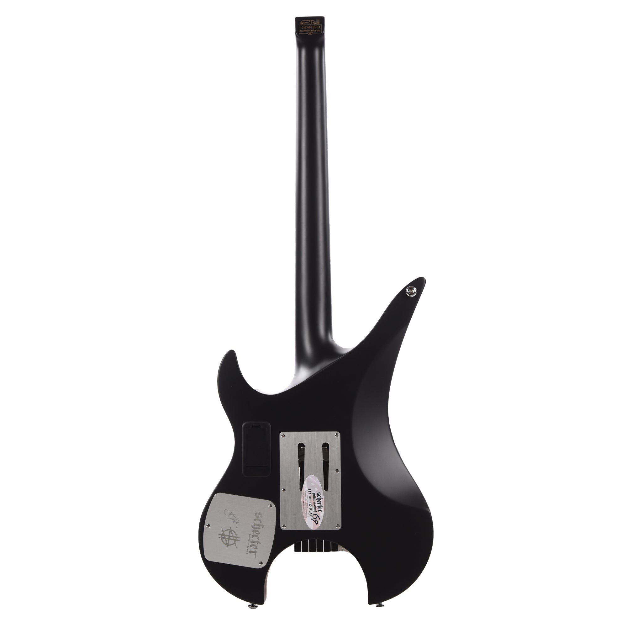 Schecter Synyster Gates Custom-6 TR-S Headless Electric Guitar Satin Black Electric Guitars / Solid Body