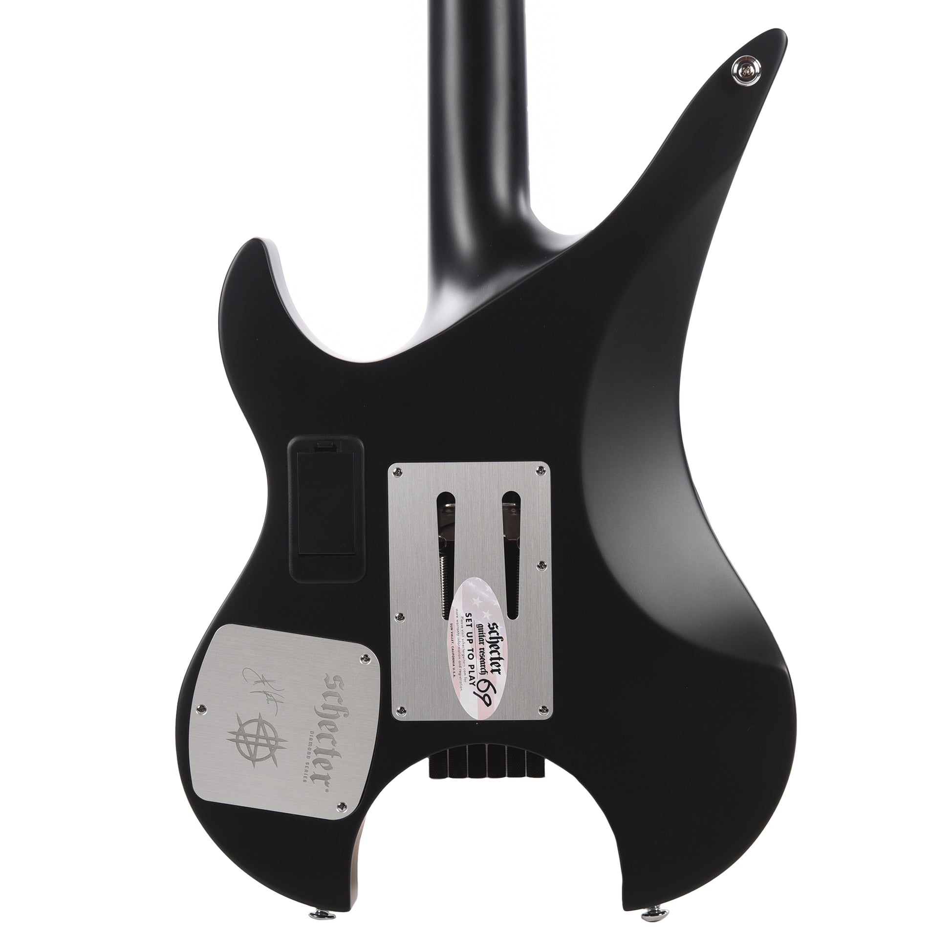 Schecter Synyster Gates Custom-6 TR-S Headless Electric Guitar Satin Black Electric Guitars / Solid Body