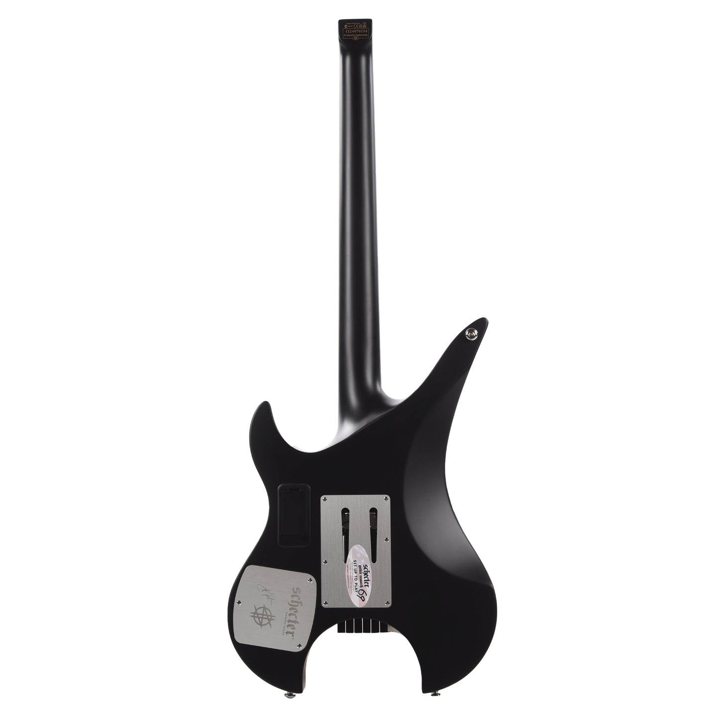 Schecter Synyster Gates Custom-6 TR-S Headless Electric Guitar Satin Black Electric Guitars / Solid Body
