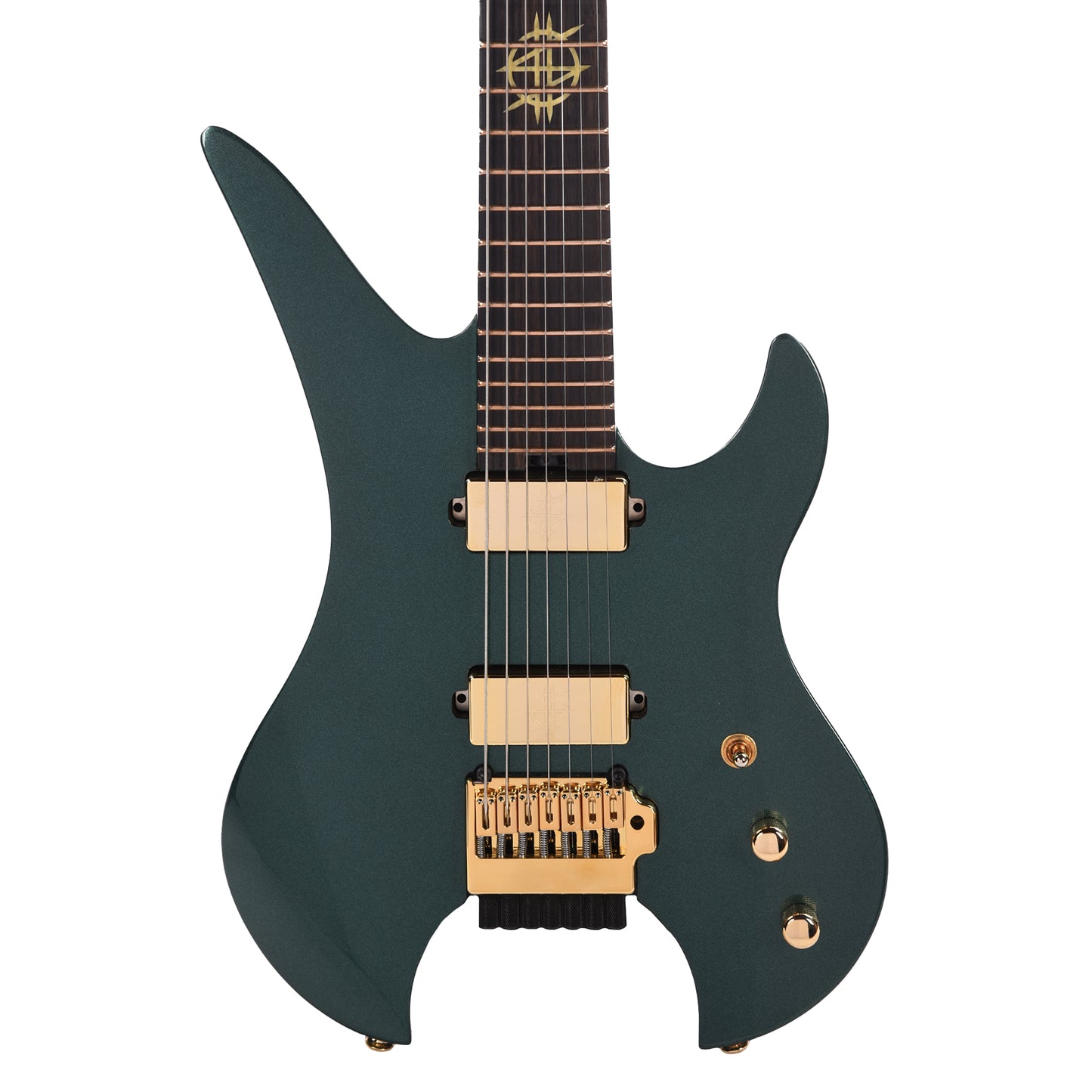 Schecter Synyster Gates Custom-7 TR Headless Electric Guitar Oak Green Metallic Electric Guitars / Solid Body