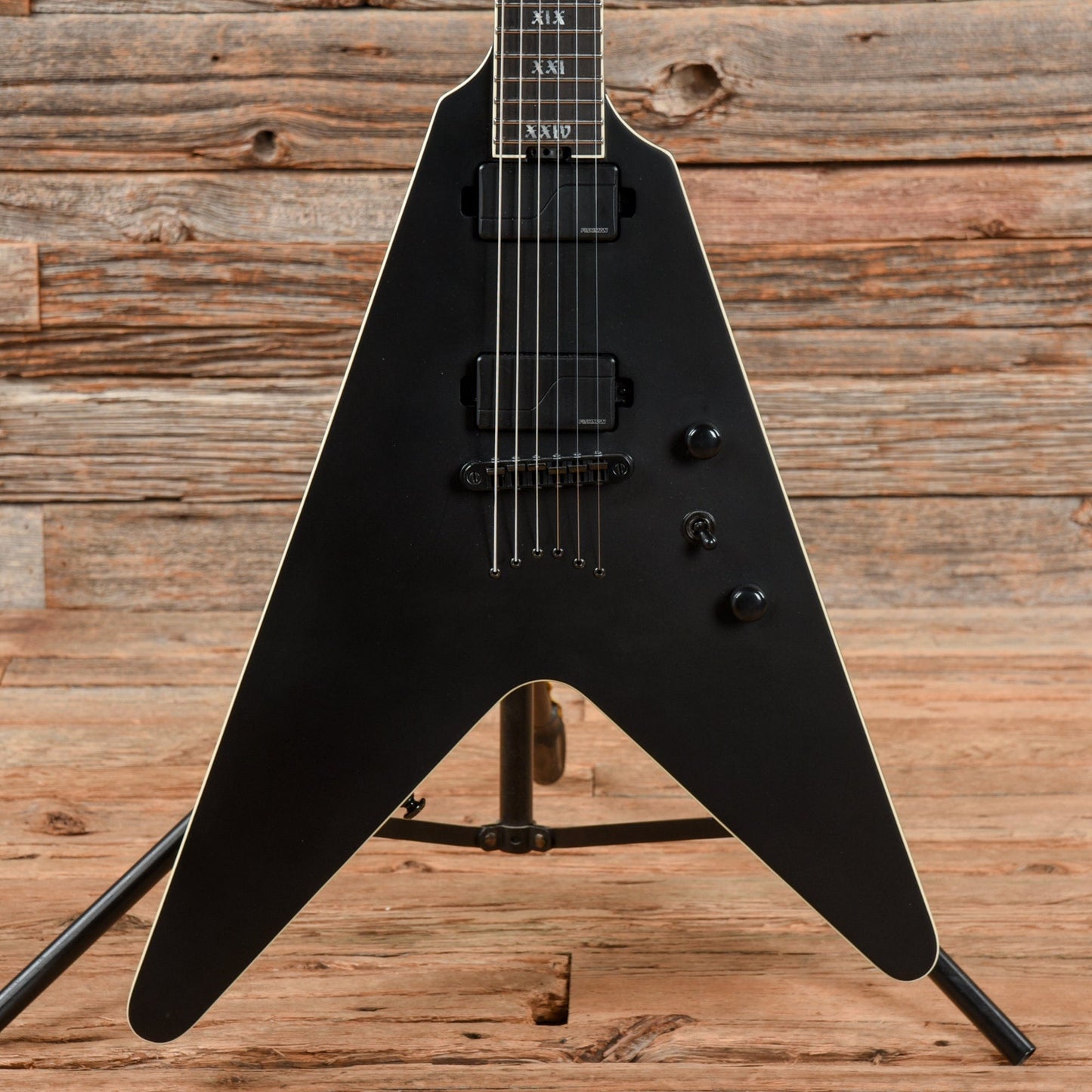 Schecter V-1 SLS Evil Twin Black 2021 Electric Guitars / Solid Body