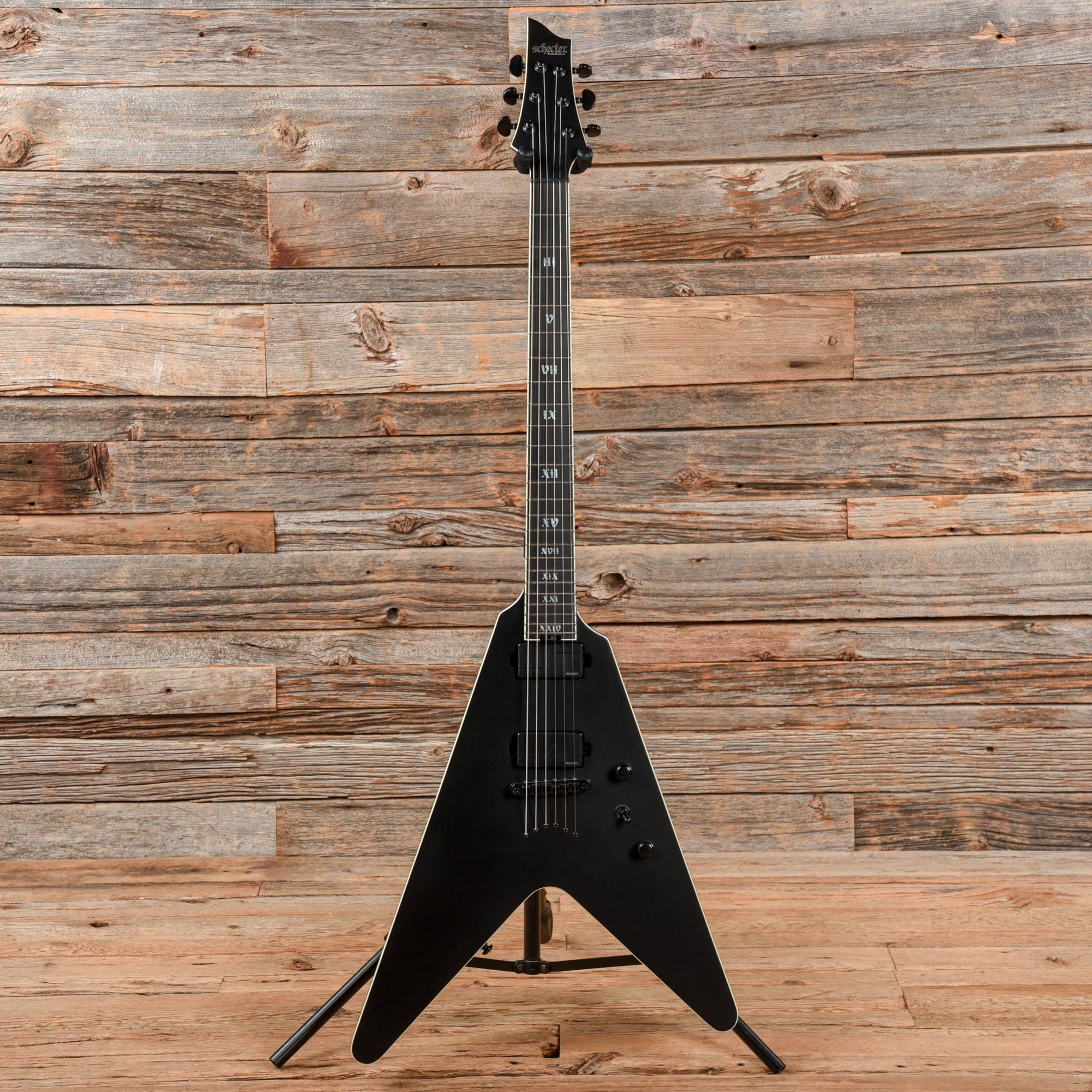 Schecter V-1 SLS Evil Twin Black 2021 Electric Guitars / Solid Body