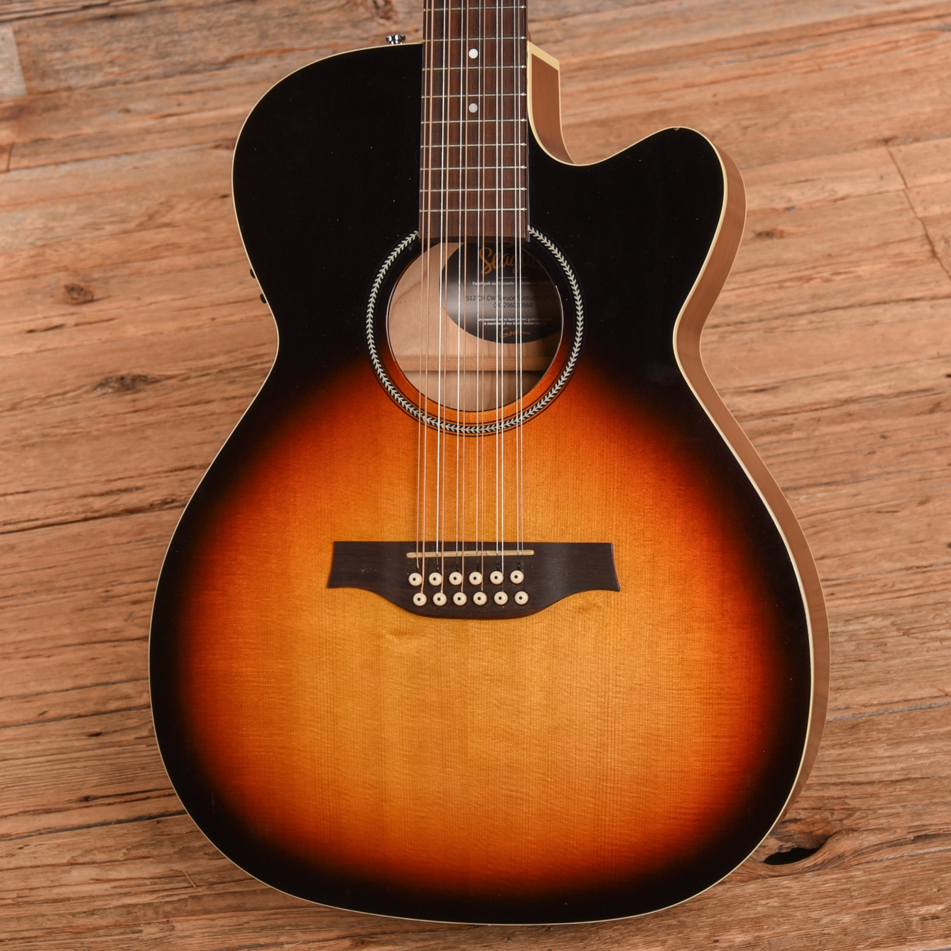 Seagull S12 CH CW GT QIT Sunburst Acoustic Guitars / 12-String