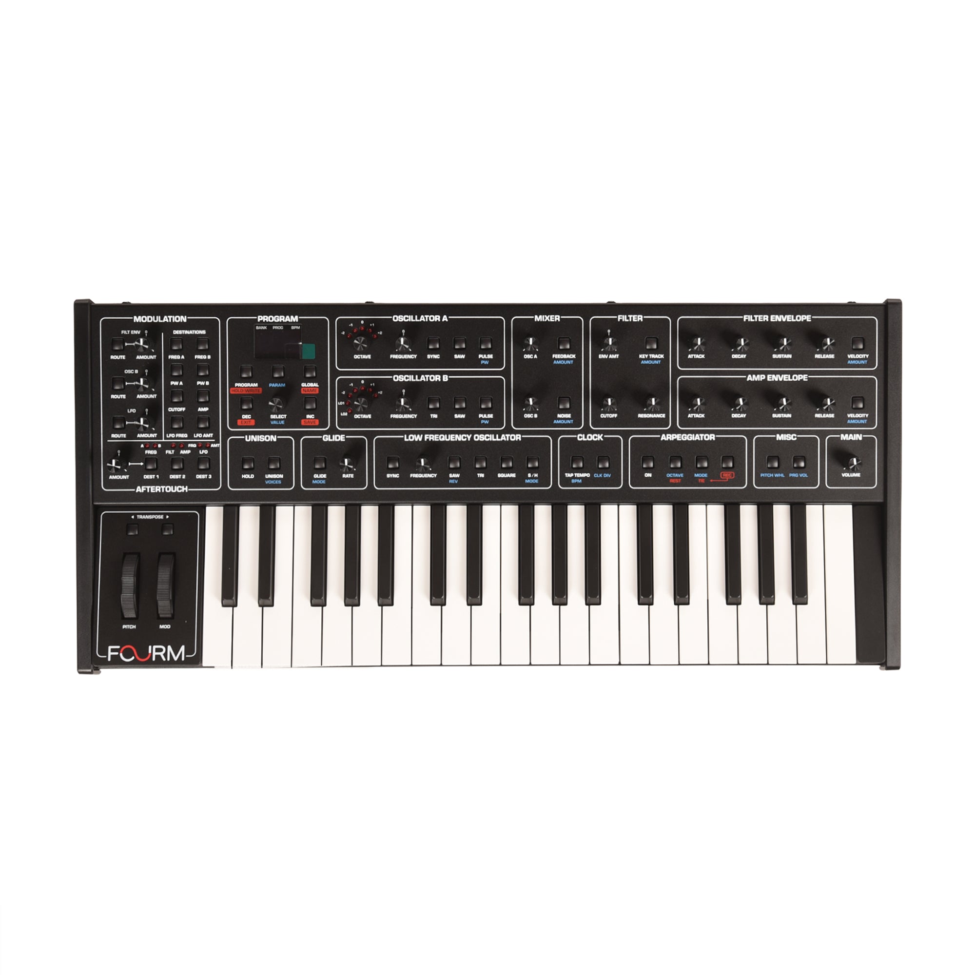 Sequential Fourm 4-Voice Polyphonic Analog Synthesizer w/ Polyphonic Aftertouch Keyboards and Synths / Synths / Analog Synths