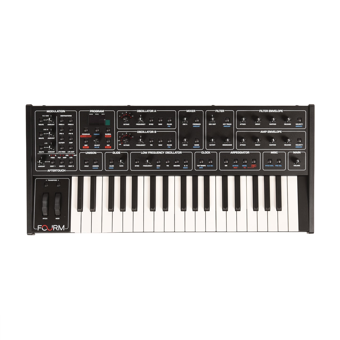 Sequential Fourm 4-Voice Polyphonic Analog Synthesizer w/ Polyphonic Aftertouch Keyboards and Synths / Synths / Analog Synths