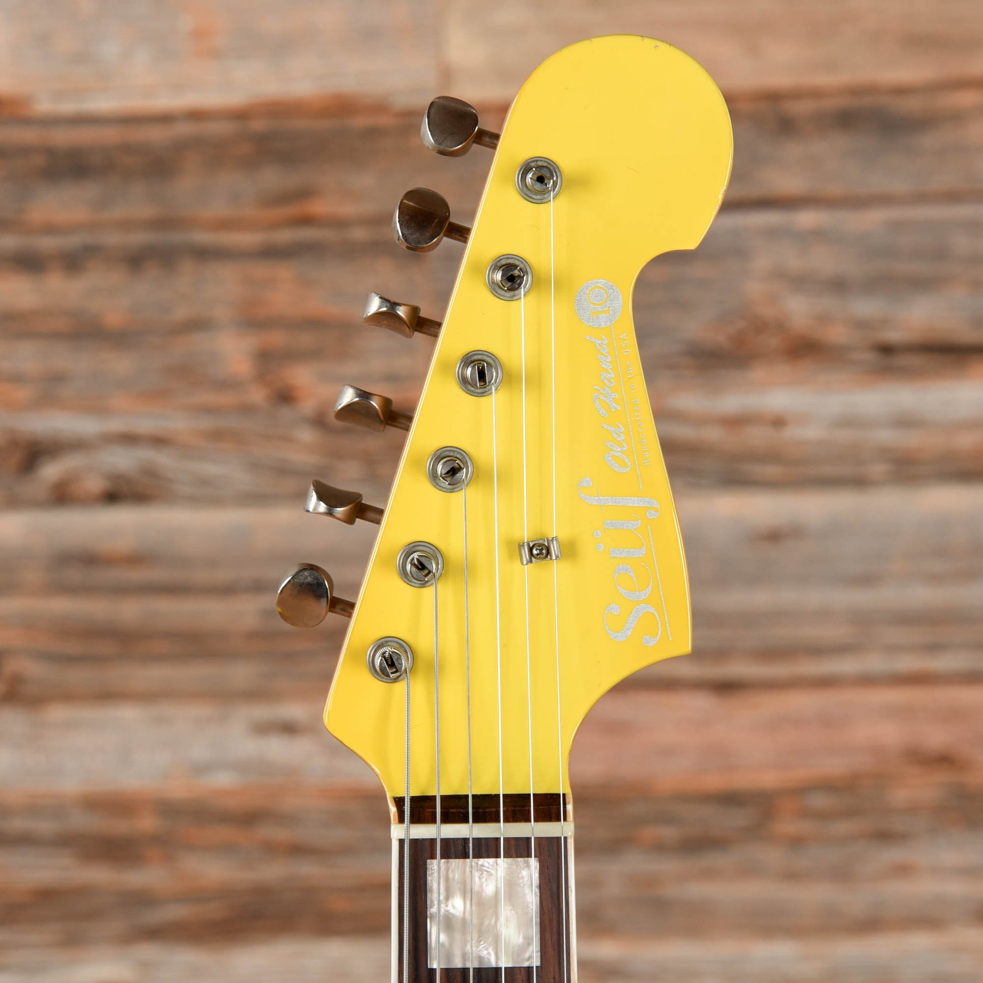 Seuf Old Hand OH-10 Graffiti Yellow Electric Guitars / Solid Body