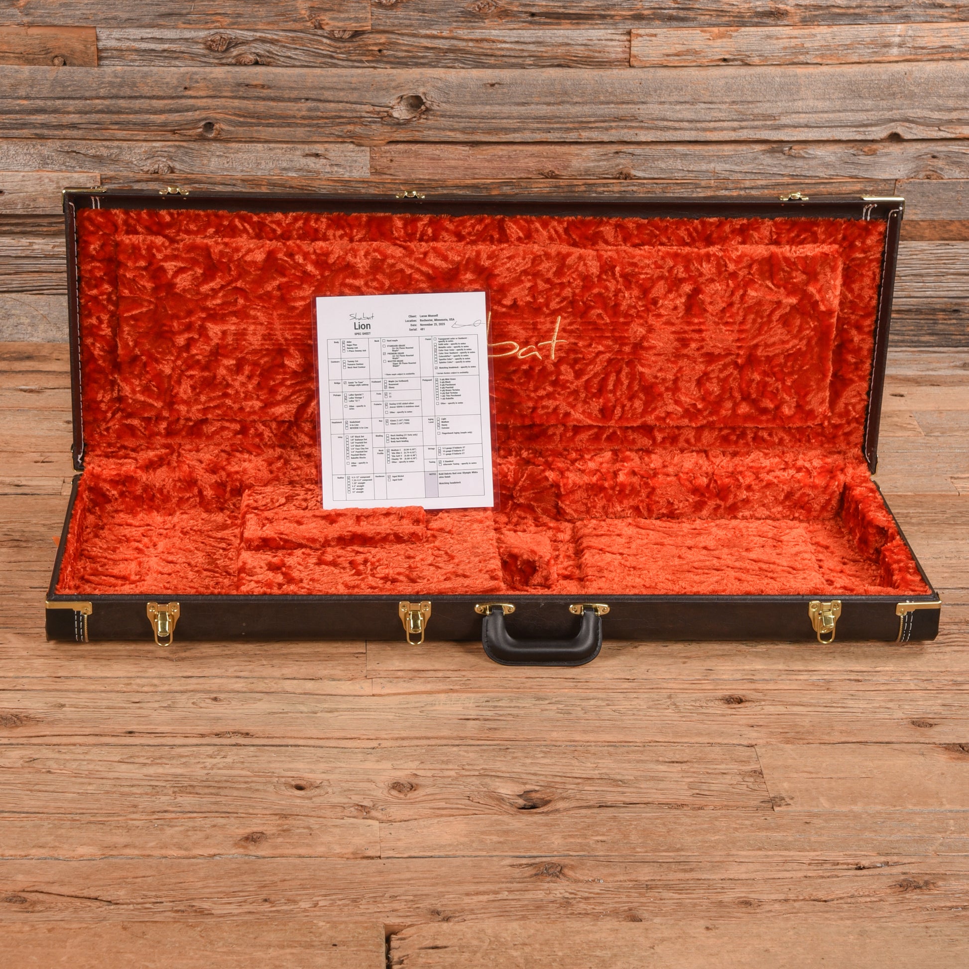 Shabat Lion Dakota Red Over White 2025 Electric Guitars / Solid Body