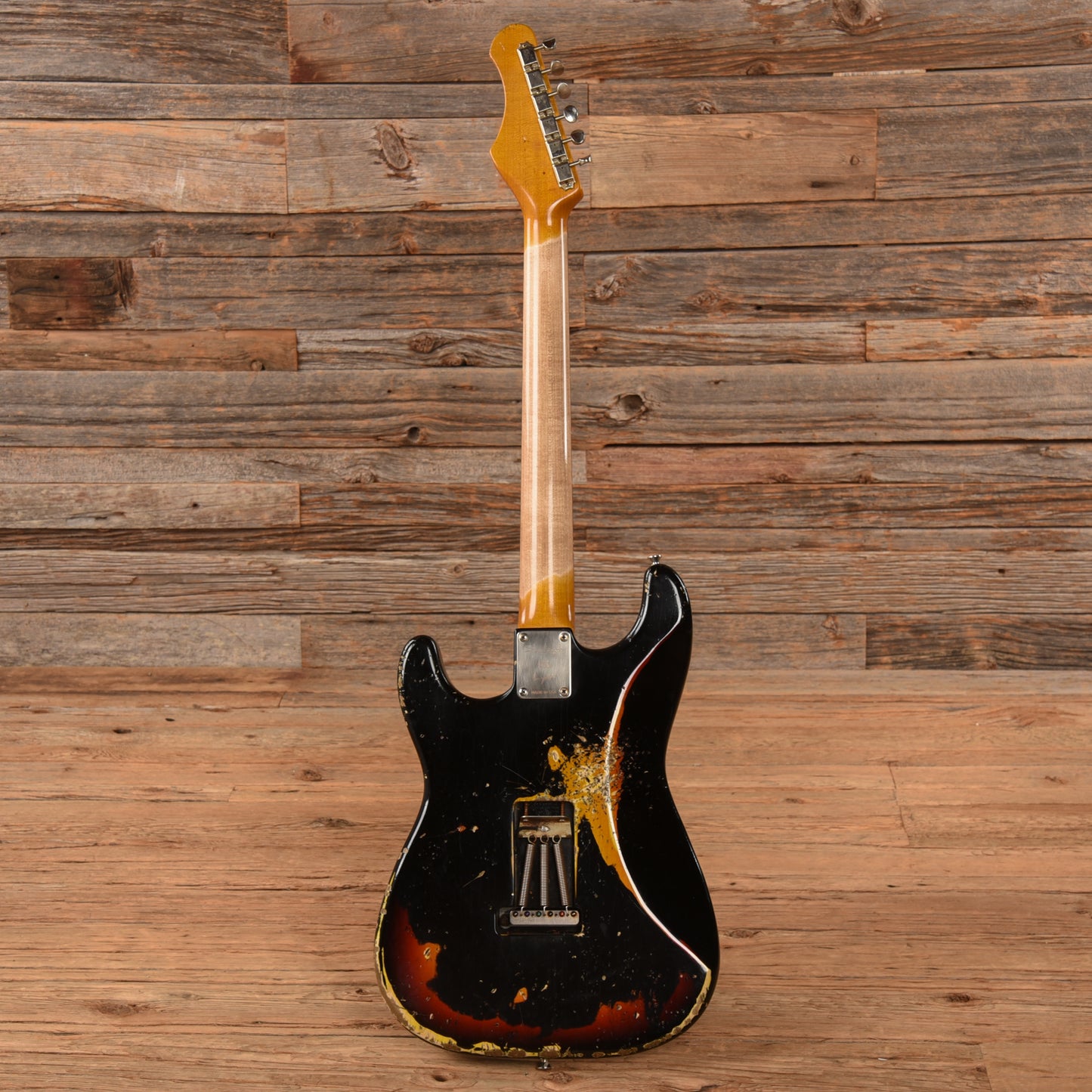 Shabat Lynx HSS Black Over 3-Tone Sunburst Relic 2022 Electric Guitars / Solid Body
