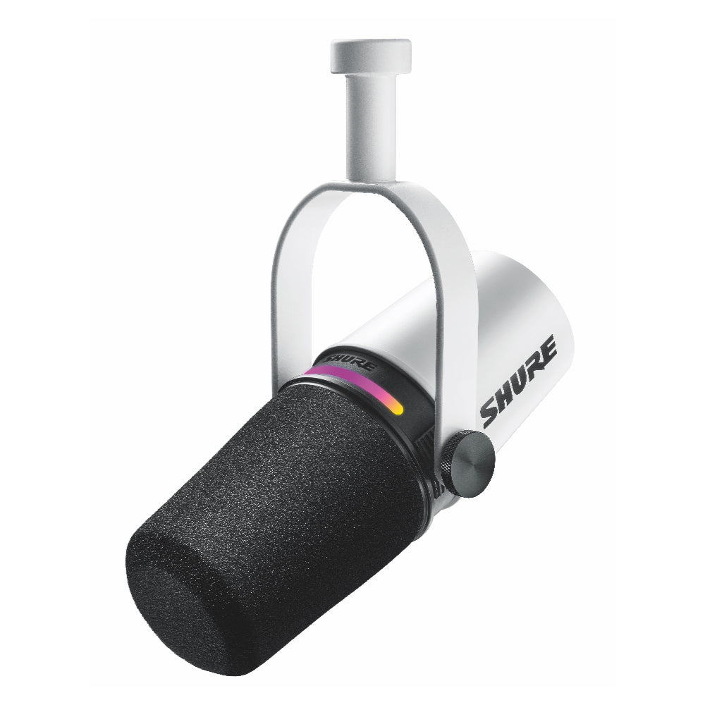 Shure MV7+ XLR & USB Dynamic Podcast & Streaming Mic White Pro Audio / Microphones