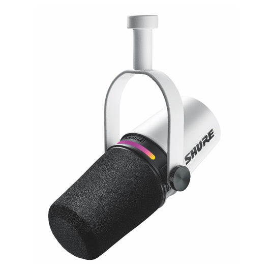 Shure MV7+ XLR & USB Dynamic Podcast & Streaming Mic White Pro Audio / Microphones