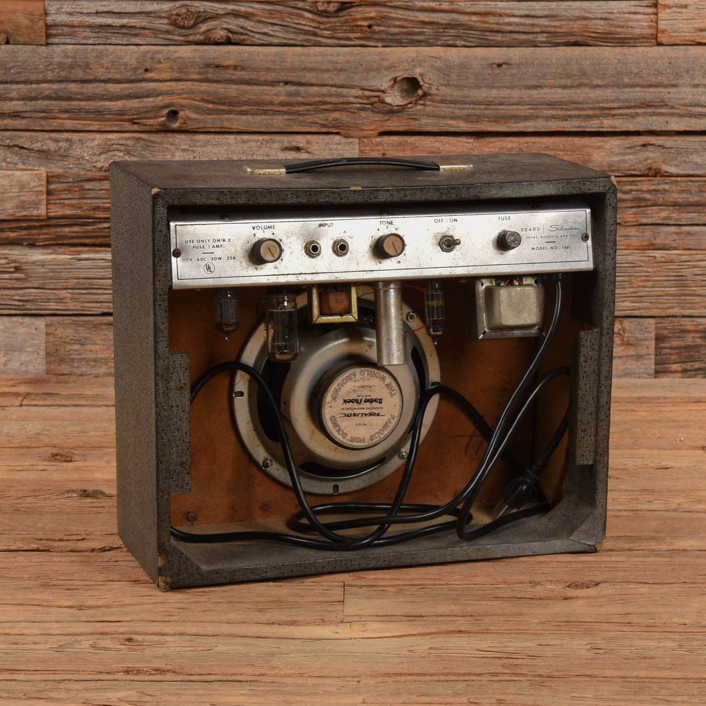 Silvertone 1481 1x8" Guitar Combo Amp w/ Radio Shack Speaker  1960s Amps / Guitar Amps / Guitar Cabinets