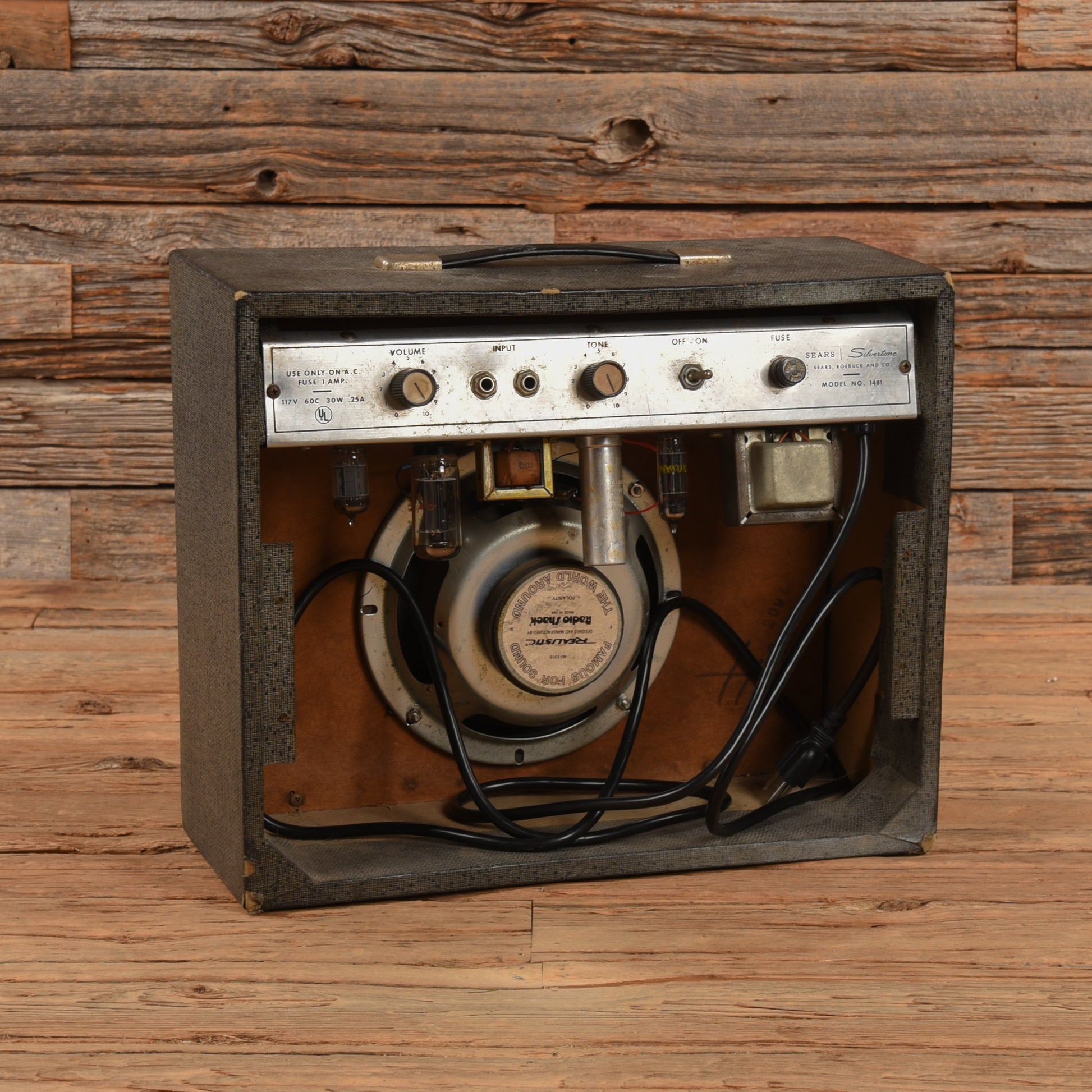 Silvertone 1481 1x8" Guitar Combo Amp w/ Radio Shack Speaker  1960s Amps / Guitar Amps / Guitar Cabinets