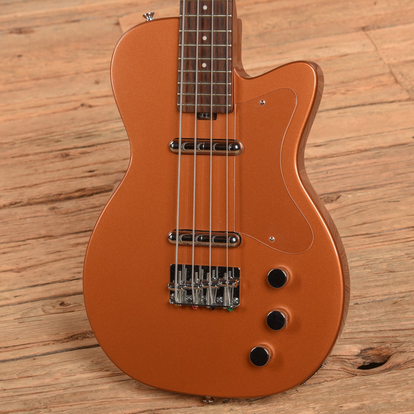 Silvertone 1444 Short Scale Bass Copper Metallic Bass Guitars / 4-String