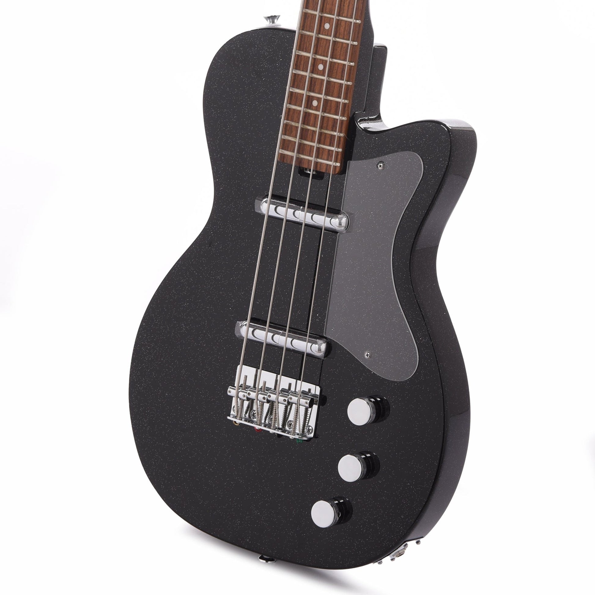 Silvertone 1444 Short Scale Bass Black Silver Flake Bass Guitars / Short Scale