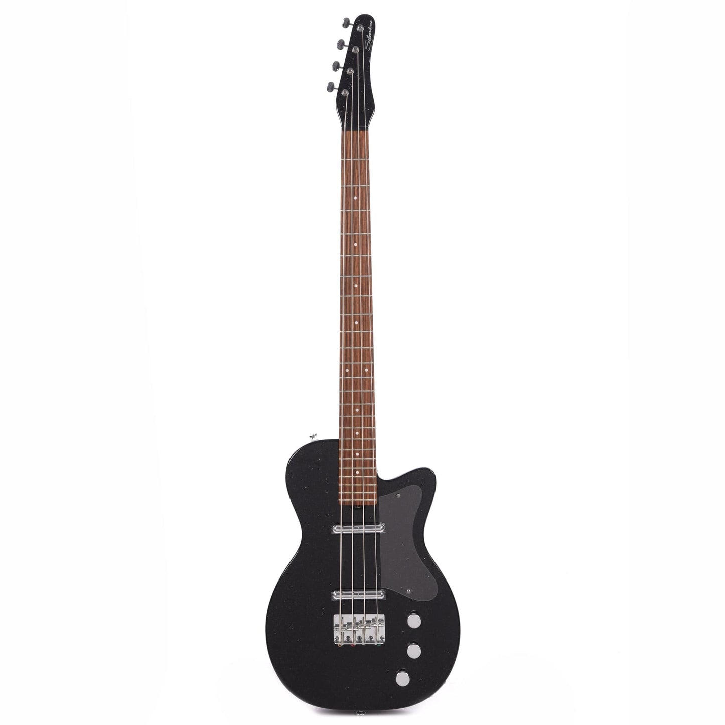 Silvertone 1444 Short Scale Bass Black Silver Flake Bass Guitars / Short Scale