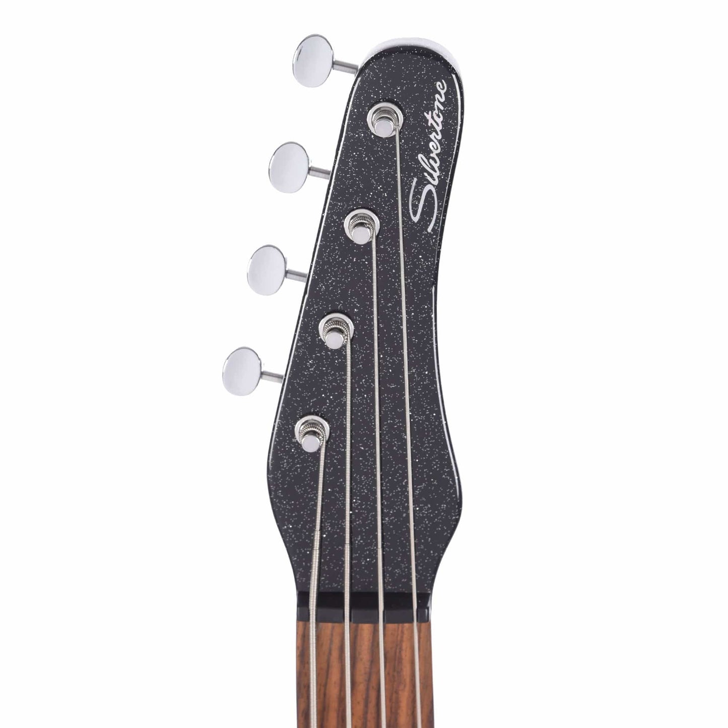 Silvertone 1444 Short Scale Bass Black Silver Flake Bass Guitars / Short Scale