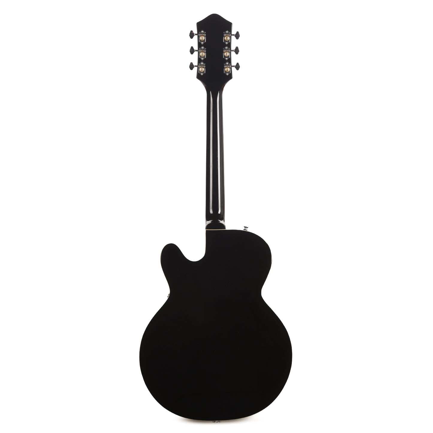 Silvertone 1446 TBK Single Cut Semi-Hollow Electric Guitar w/ Trapeze Tailpiece Gloss Black Electric Guitars / Semi-Hollow