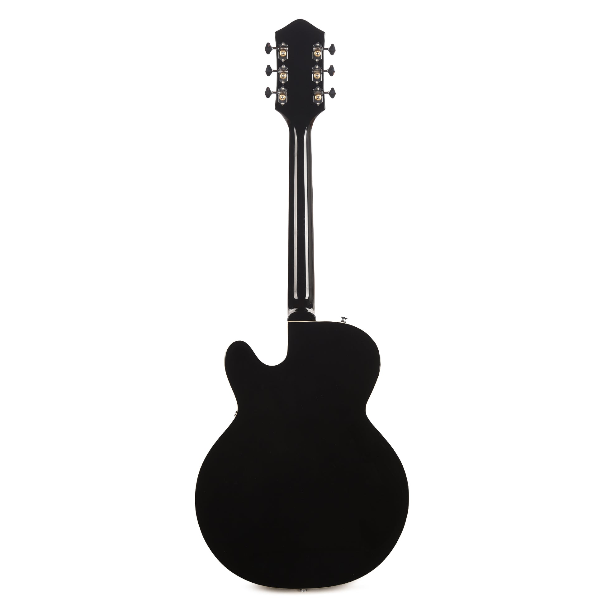 Silvertone 1446 TBK Single Cut Semi-Hollow Electric Guitar w/ Trapeze Tailpiece Gloss Black Electric Guitars / Semi-Hollow