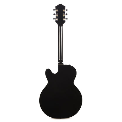 Silvertone 1446 TBK Single Cut Semi-Hollow Electric Guitar w/ Trapeze Tailpiece Gloss Black Electric Guitars / Semi-Hollow