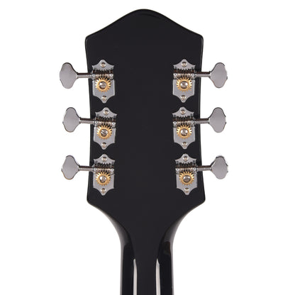 Silvertone 1446 VBK Single Cut Semi-Hollow Electric Guitar w/ Bigsby Vibrato Gloss Black Electric Guitars / Semi-Hollow