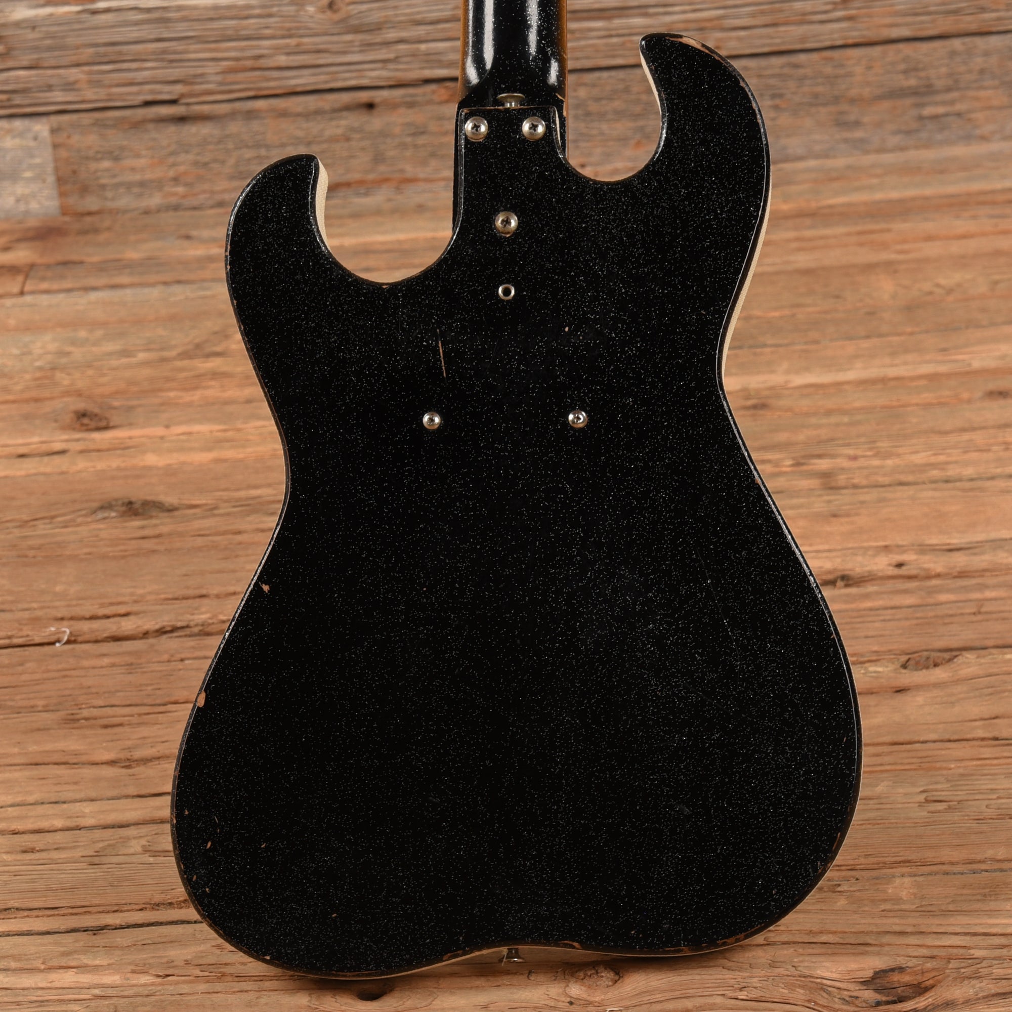 Silvertone 1448 w/ Amp in Case Black 1960s Electric Guitars / Semi-Hollow