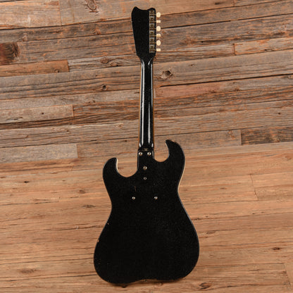 Silvertone 1448 w/ Amp in Case Black 1960s Electric Guitars / Semi-Hollow