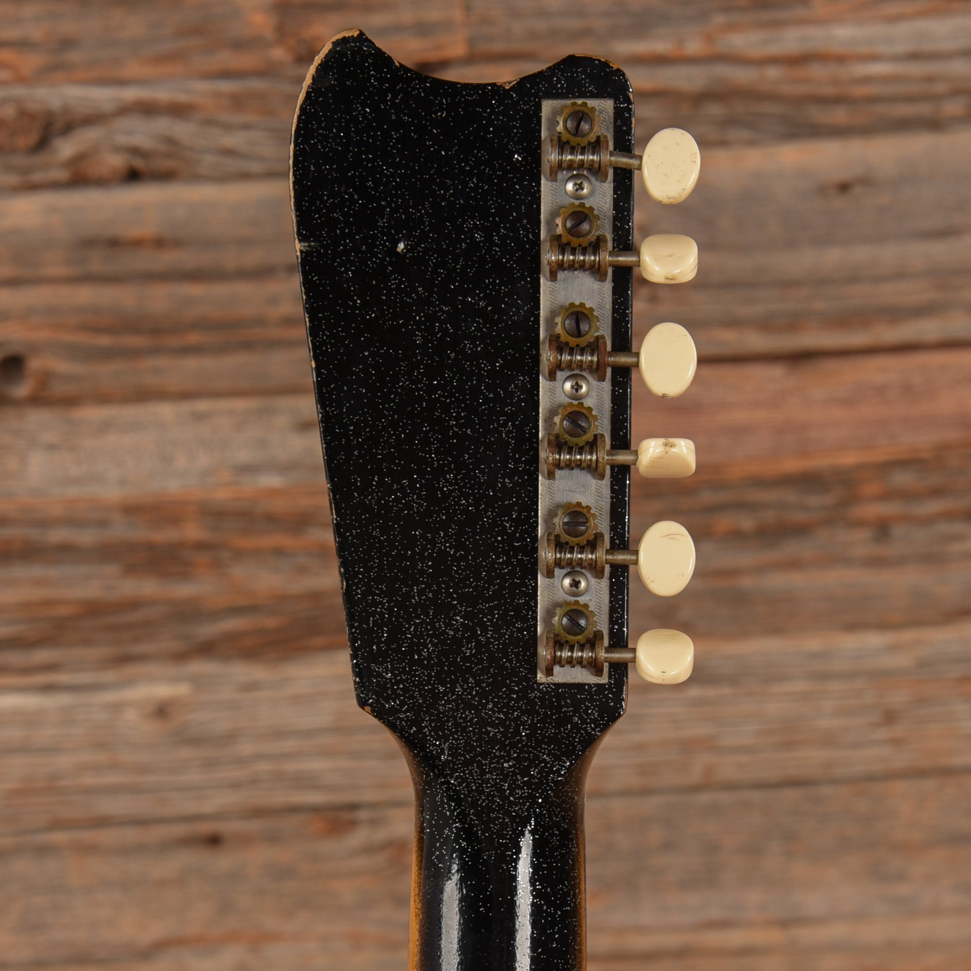 Silvertone 1448 w/ Amp in Case Black 1960s Electric Guitars / Semi-Hollow