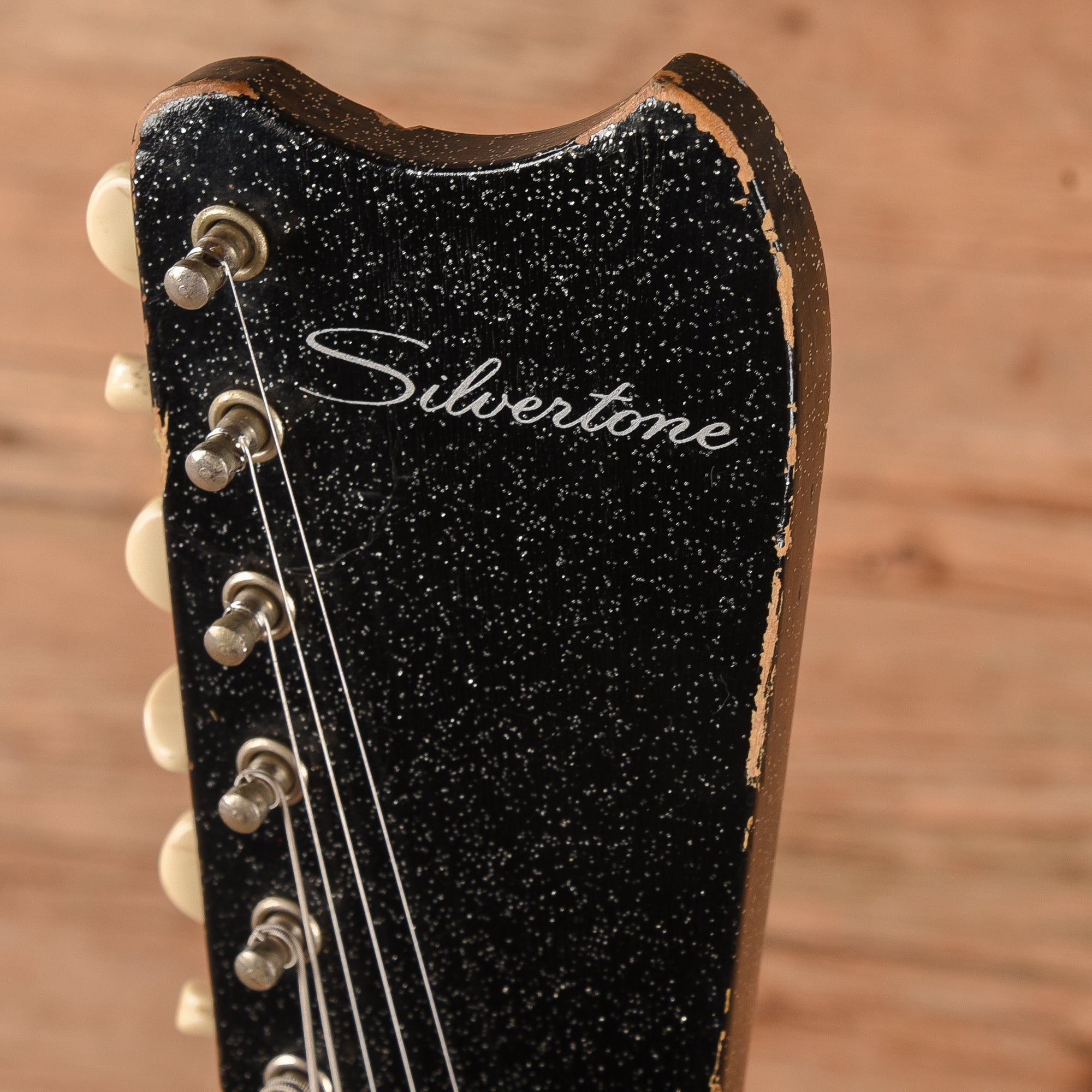 Silvertone 1448 w/ Amp in Case Black 1960s Electric Guitars / Semi-Hollow