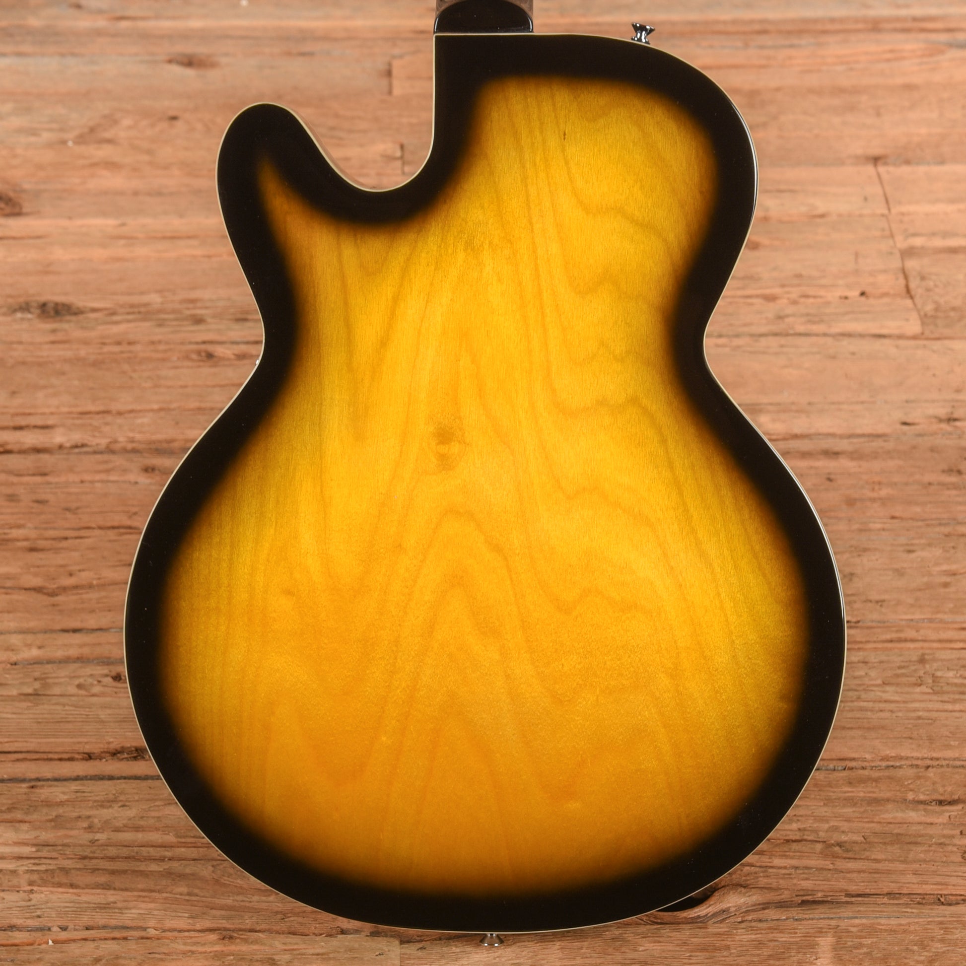 Silvertone 1446 TTSB Single Cut Semi-Hollow Electric Guitar w/ Trapeze Tailpiece Tobacco Sunburst Electric Guitars