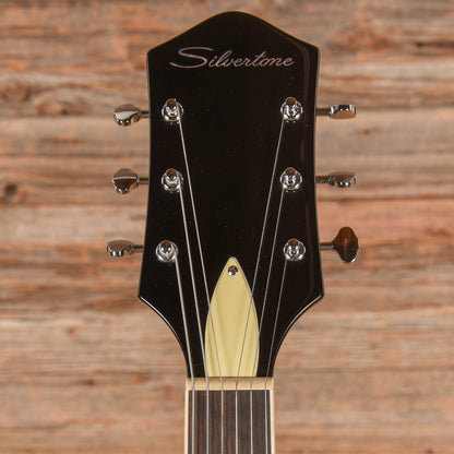Silvertone 1446 TTSB Single Cut Semi-Hollow Electric Guitar w/ Trapeze Tailpiece Tobacco Sunburst Electric Guitars