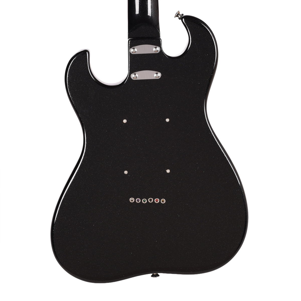 Silvertone 1449 BSF2 Offset Solid Body Electric Guitar Black Silver Flake Electric Guitars