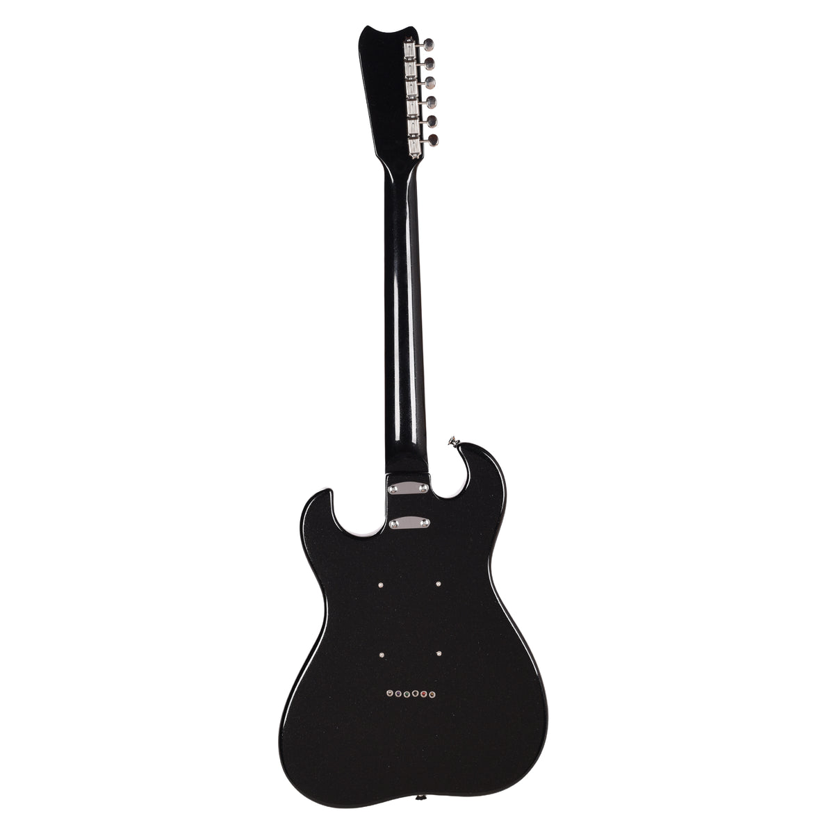 Silvertone 1449 BSF2 Offset Solid Body Electric Guitar Black Silver Flake Electric Guitars