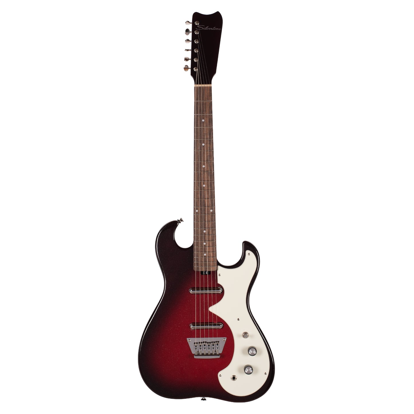 Silvertone 1449 RSFB2 Red Silver Flake Burst Electric Guitars