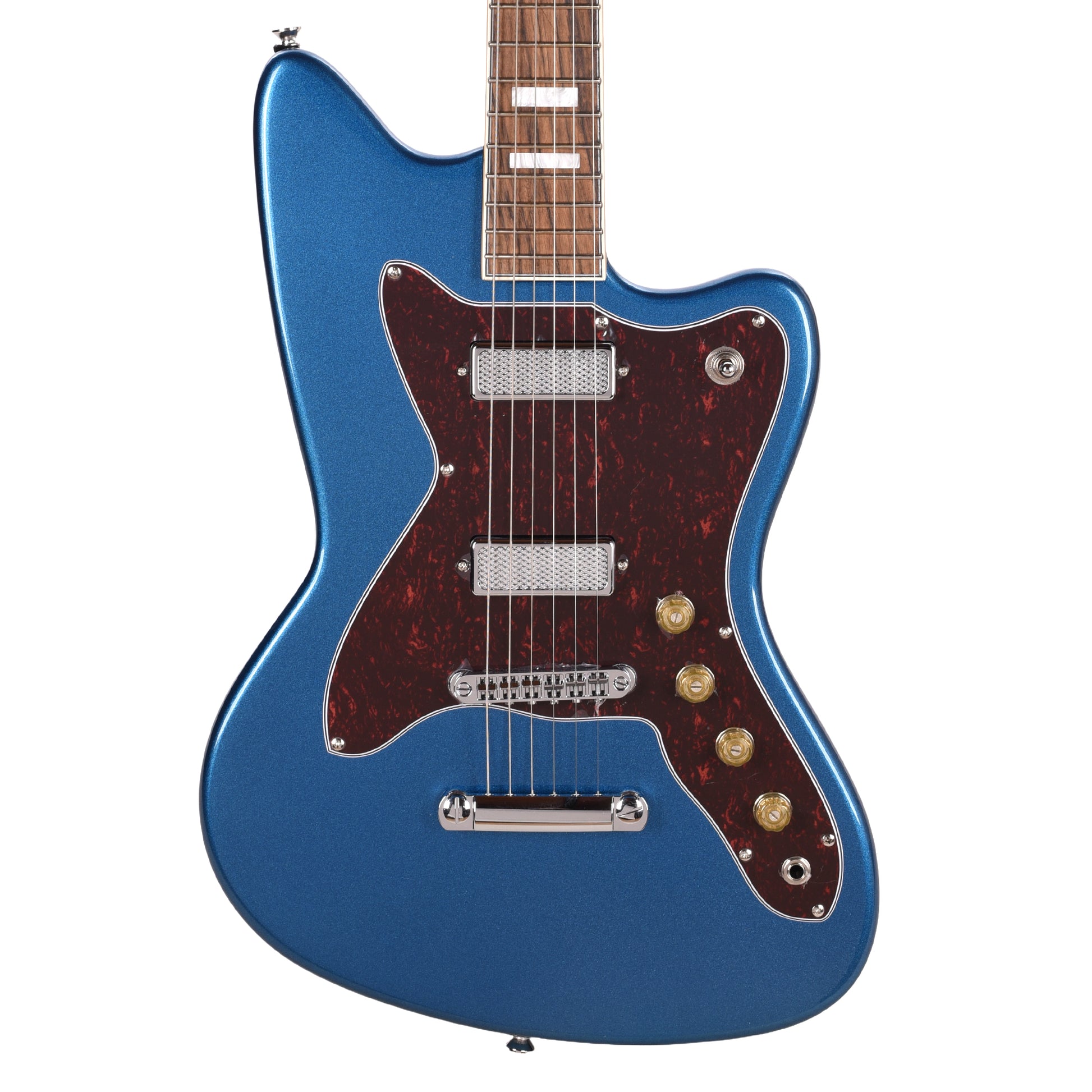Silvertone 1478 SPBL Offset Solid Body Electric Guitar w/ Stop Tailpiece Pelham Blue Electric Guitars