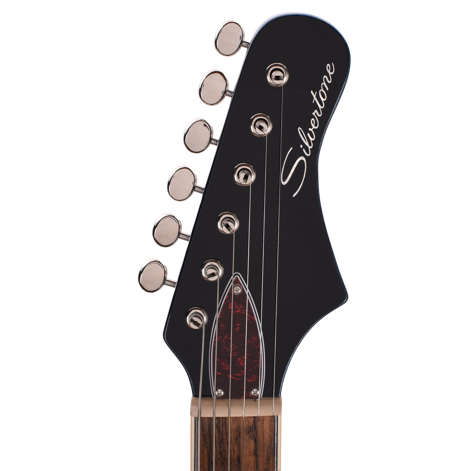Silvertone 1478 SPBL Offset Solid Body Electric Guitar w/ Stop Tailpiece Pelham Blue Electric Guitars