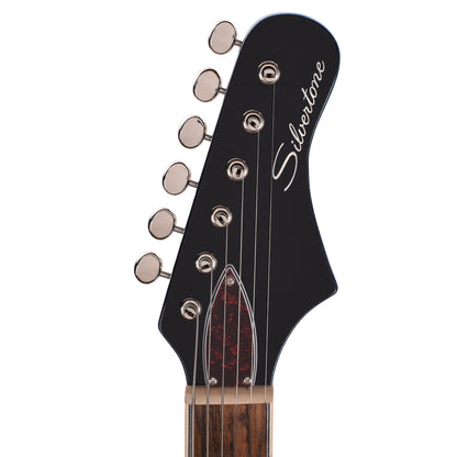 Silvertone 1478 SPBL Offset Solid Body Electric Guitar w/ Stop Tailpiece Pelham Blue Electric Guitars
