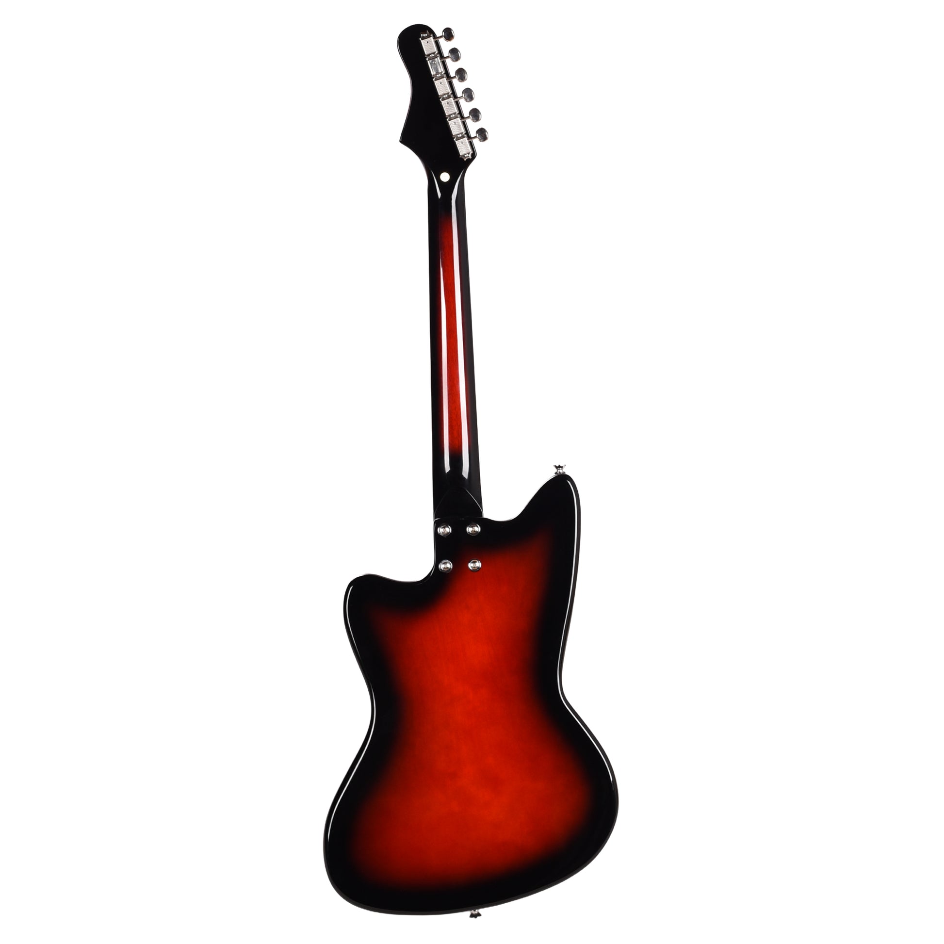 Silvertone 1478 VRSB Offset Solid Body Electric Guitar w/ Bigsby Vibrato Red Silver Flake Burst Electric Guitars