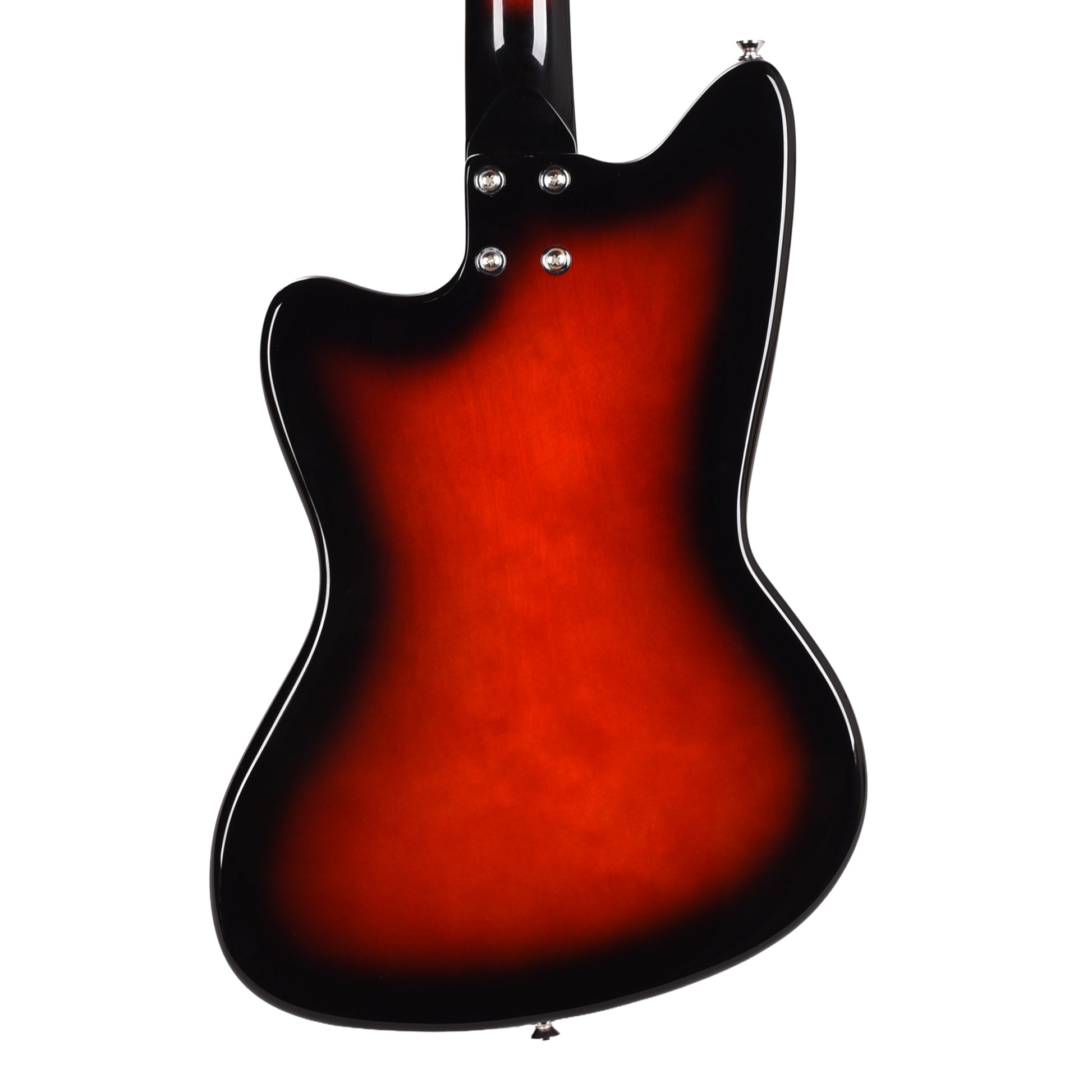 Silvertone 1478 VRSB Offset Solid Body Electric Guitar w/ Bigsby Vibrato Red Silver Flake Burst Electric Guitars