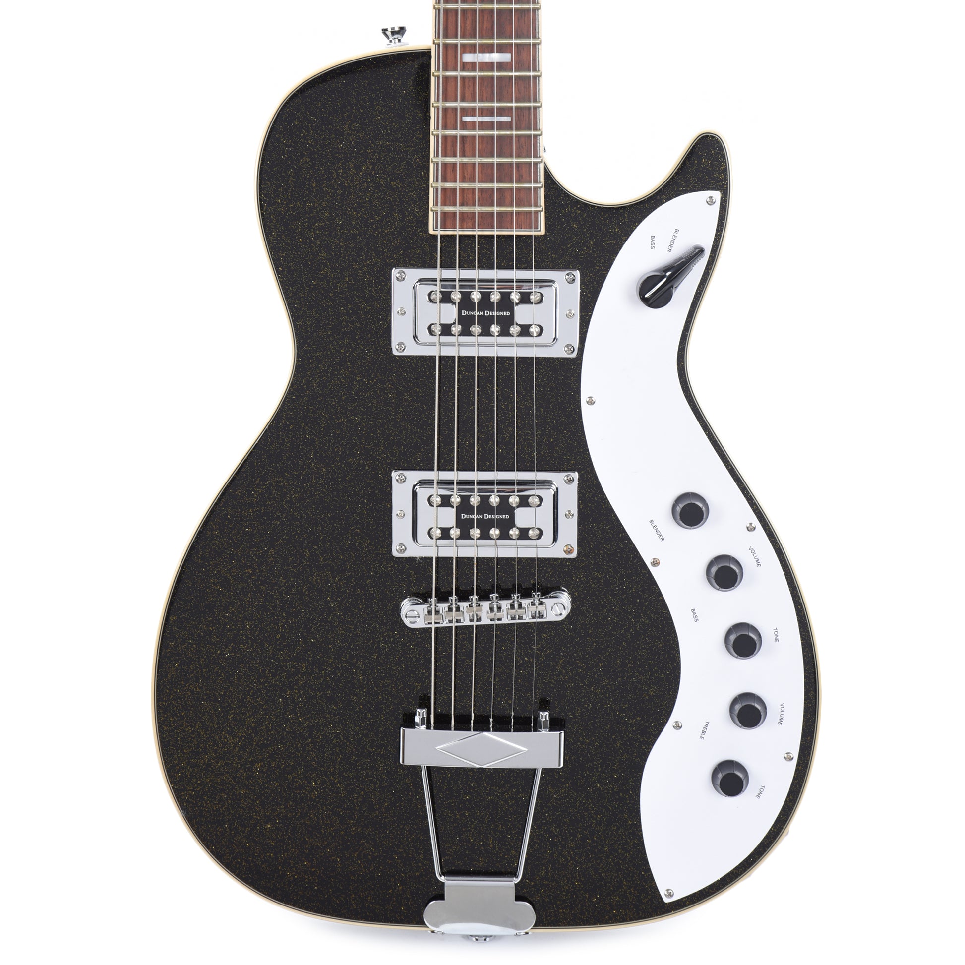 Silvertone 1423 Jupiter Black Gold Metallic Flake Electric Guitars / Solid Body