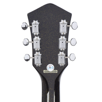 Silvertone 1423 Jupiter Black Gold Metallic Flake Electric Guitars / Solid Body