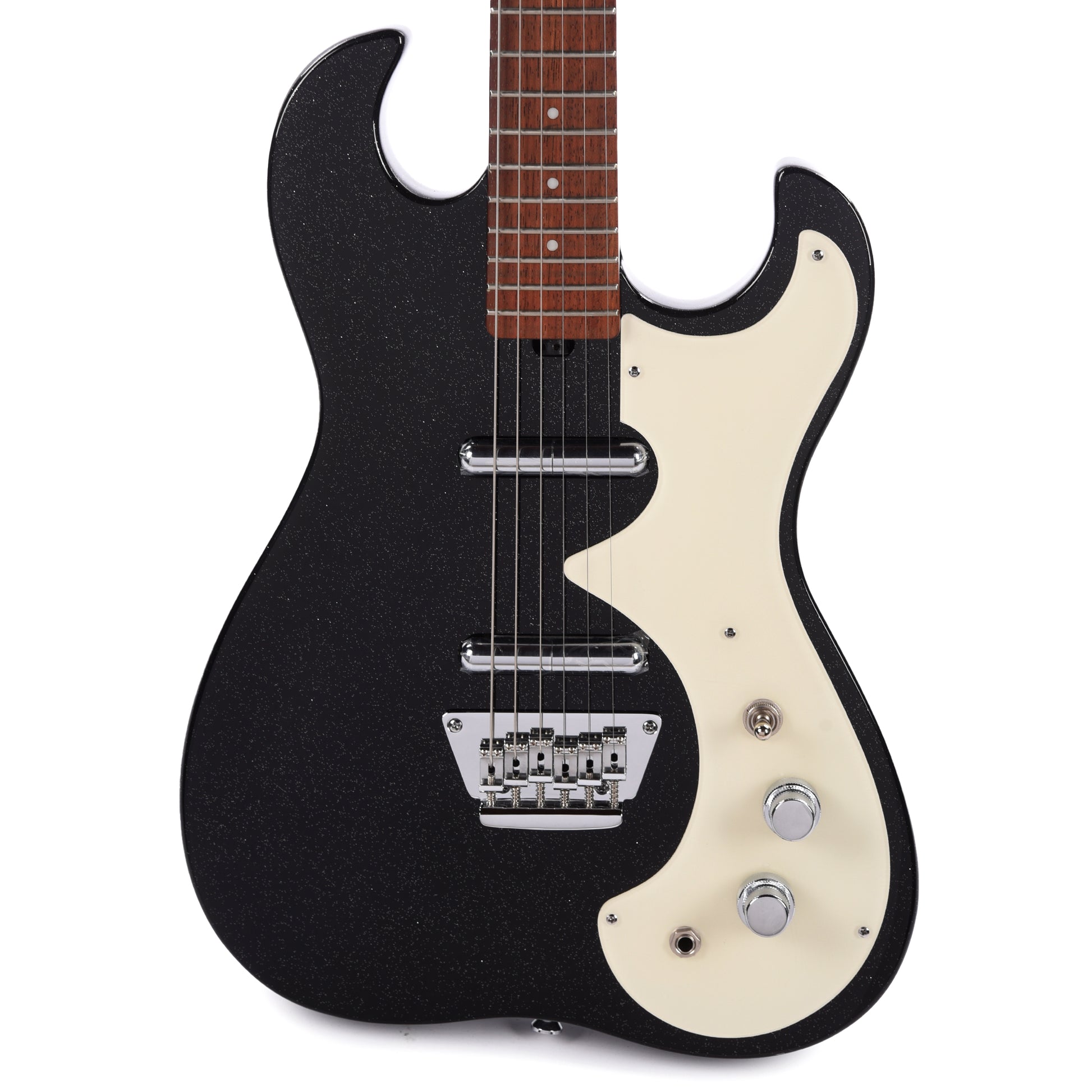 Silvertone 1449 Black Silver Flake Electric Guitars / Solid Body
