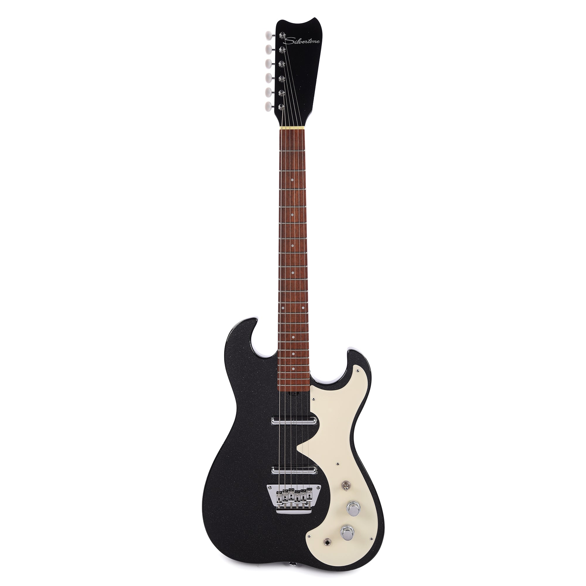 Silvertone 1449 シルバートーン　ギター Silvertone 1449 Black Silver Flake – Chicago Music Exchange