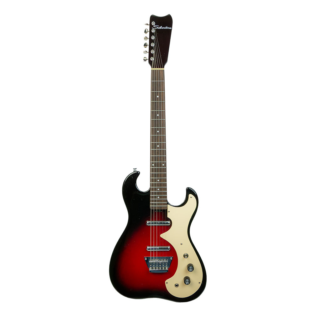 Silvertone 1449 BSF2 Offset Solid Body Electric Guitar Black Silver Flake Electric Guitars / Solid Body