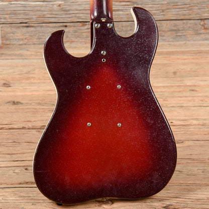 Silvertone 1457 w/ Amp in Case Red Burst 1965 Electric Guitars / Solid Body