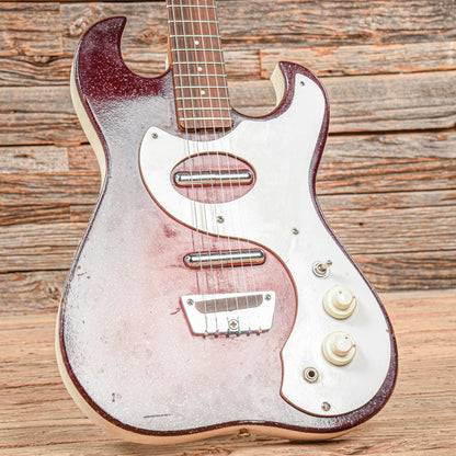 Silvertone 1457 w/ Amp in Case Red Burst 1965 Electric Guitars / Solid Body