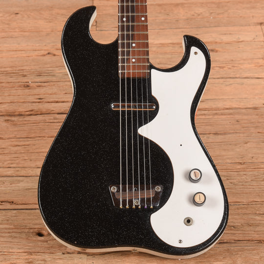 Silvertone Model 1448 w/ Amp in Case Black 1960s Electric Guitars / Solid Body