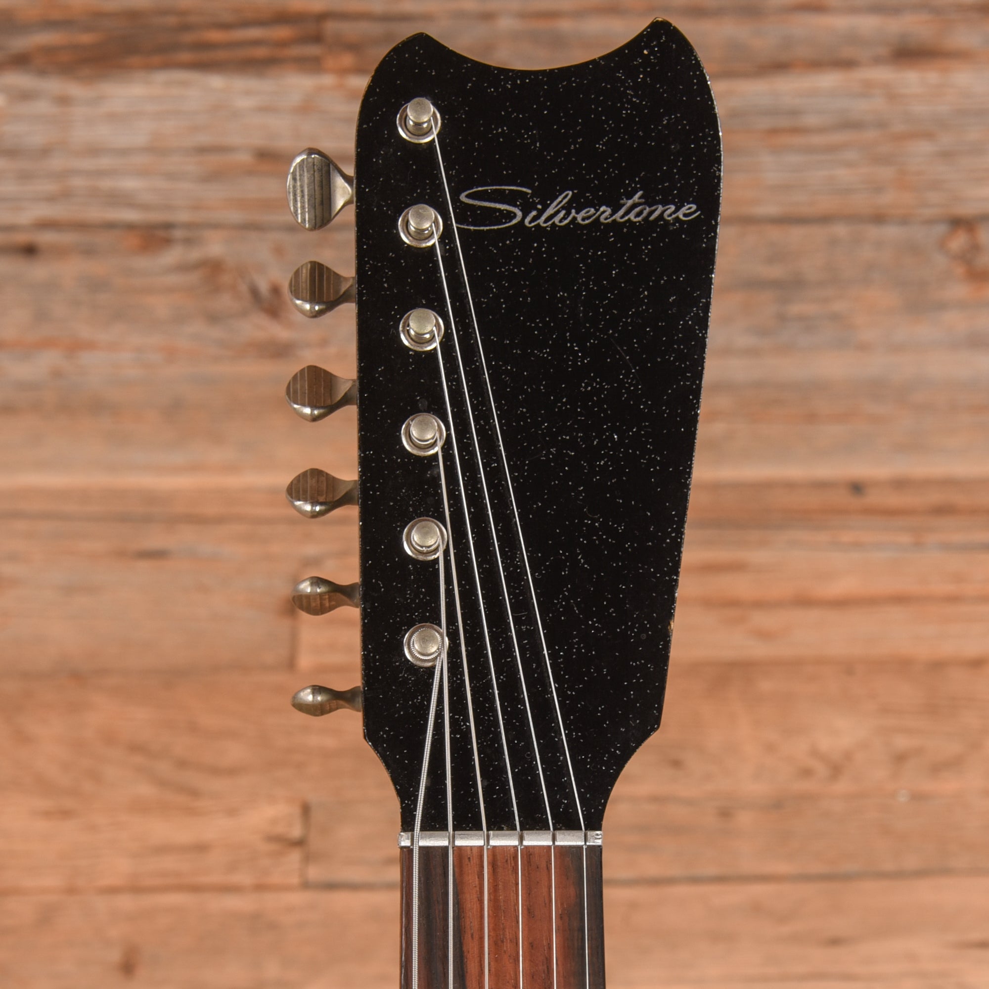 Silvertone Model 1448 w/ Amp in Case Black 1960s Electric Guitars / Solid Body